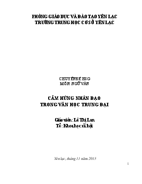 Cảm hứng nhân đạo trong văn học trung đại